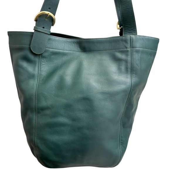 Coach rare vintage green leather large soho bag 4082 - Picture 2 of 14